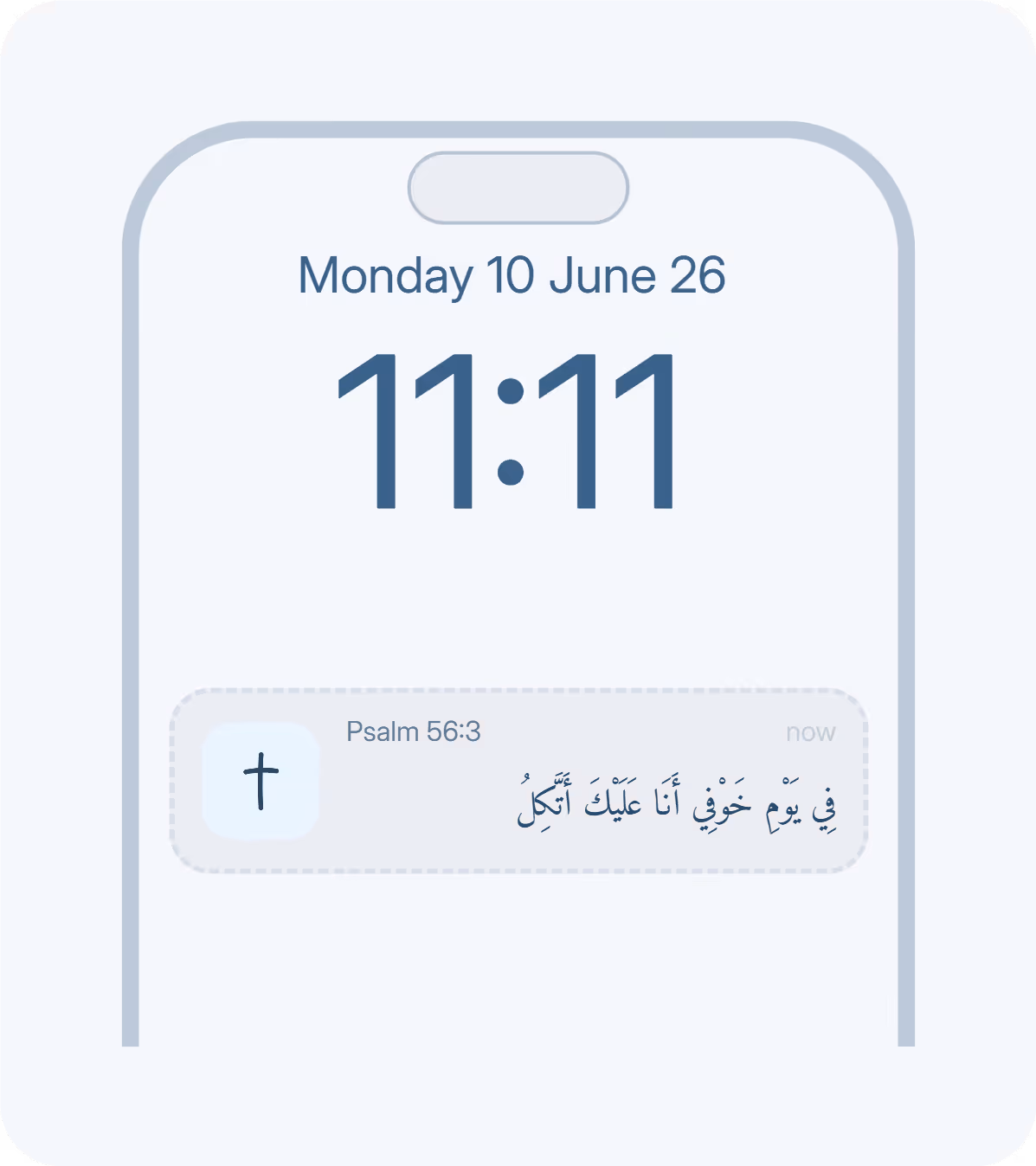 A Bishara reminder arriving as an iPhone notification